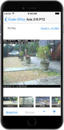 iCatcher Go iPhone/iPod Touch CCTV application camera view
