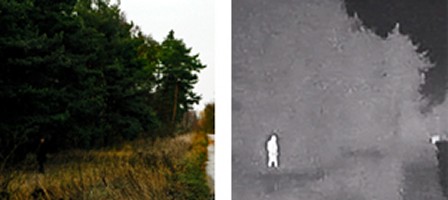 Thermal and Visible image comparison from the Axis Q1910